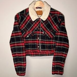 Levis Corduroy Flannel Cropped Jacket